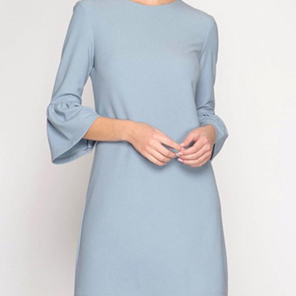 She + Sky Dresses & Skirts - Shift Dress in Misty Blue